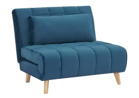 Кресло BILLY VELVET голубой TAP.188 / бук BILLYVN